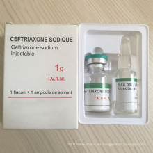 Inyección certificada antibiótico del sodio de la inyección de Ceftriaxone del Ceftriaxone / Ceftriaxone Sodium para la inyección